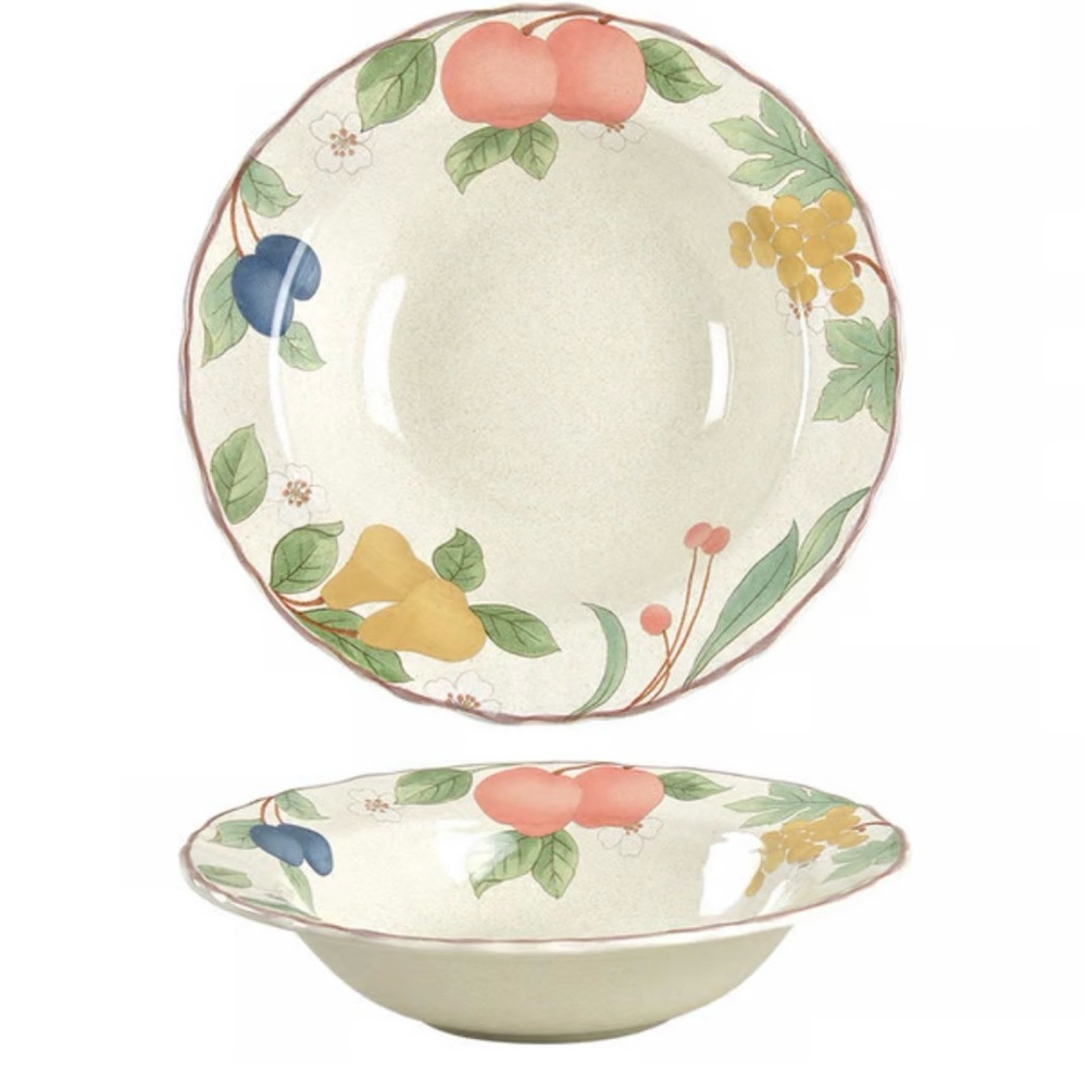 Mikasa Set of 6 Fruit Panorama Rim Fruit Dessert (Sauce) Bowl